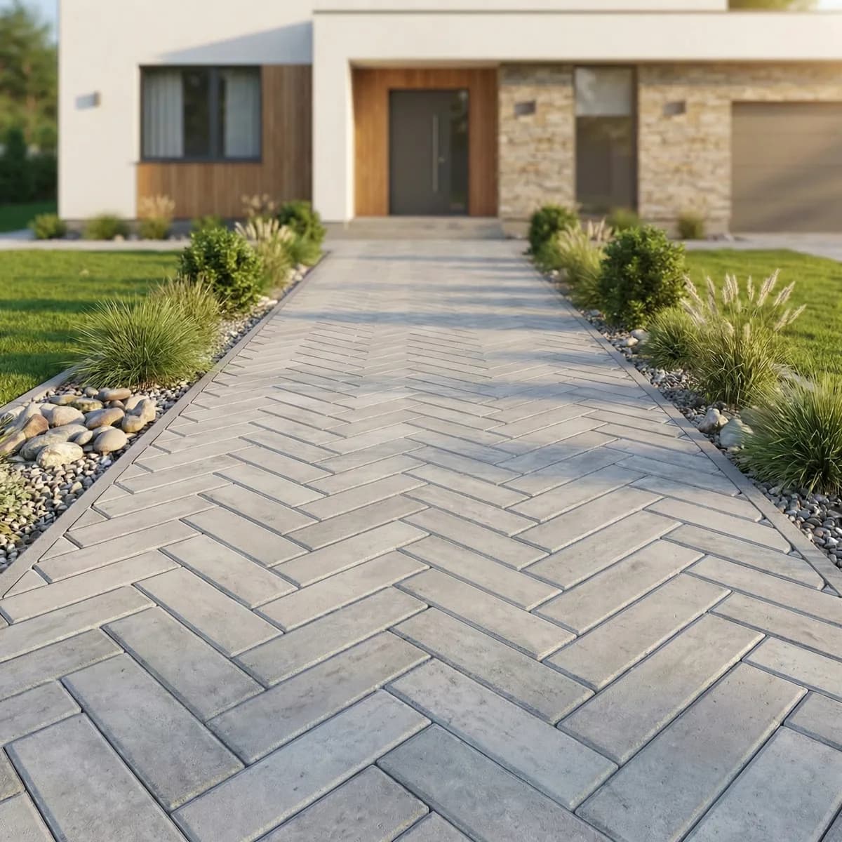 Тротуарная плитка Паркет